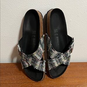 Birkenstock Women's Black and Multi-Color Sandals Size 41